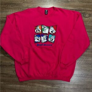 Warner Bros. Bugs Bunny Pink Crewneck Sweater